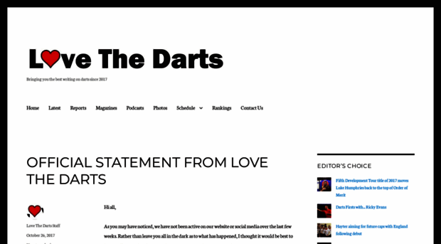 lovethedartsmag.com