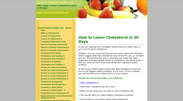 lowercholesterol30.com