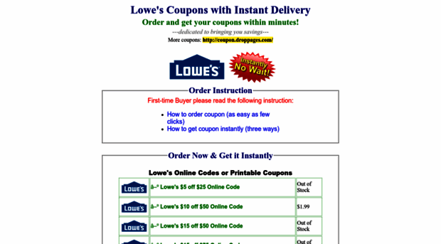 lowes.droppages.com