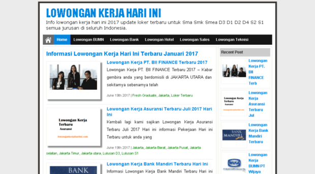 lowongankerjahariini.com