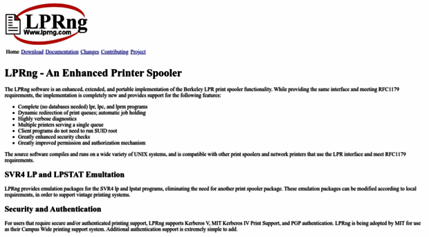 lprng.sourceforge.net