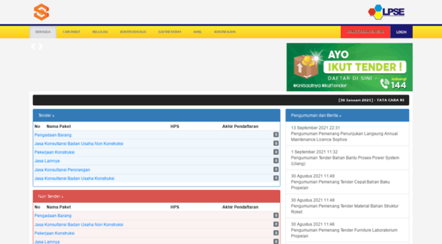 lpse.lapan.go.id