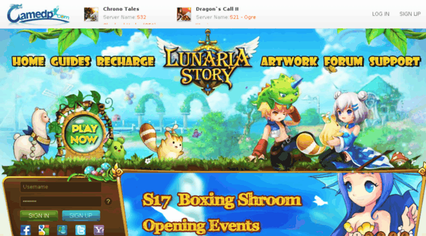 Lunaria Story Official Site - 2D Side-Scrolling MMORPG, Free to Play!
