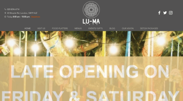 Cafe lu website