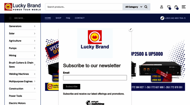 luckybrandonline.co.zw