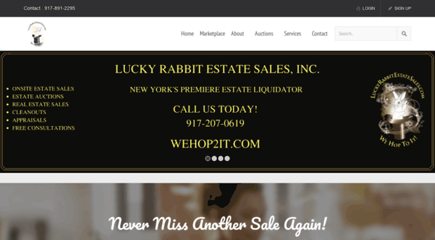 luckyrabbitauctions.com