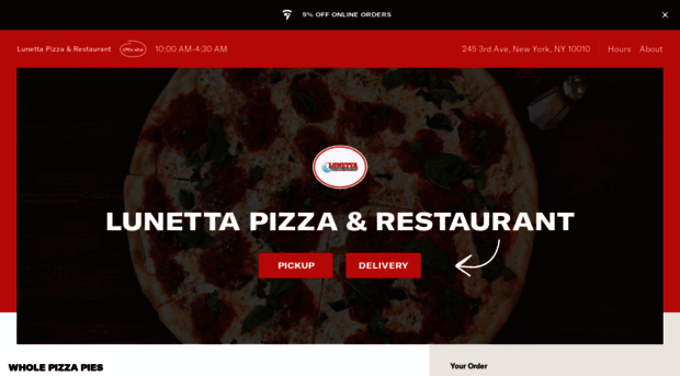 lunettapizzaandrestaurant.com