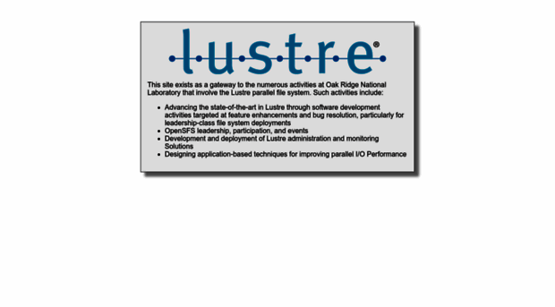 lustre.ornl.gov