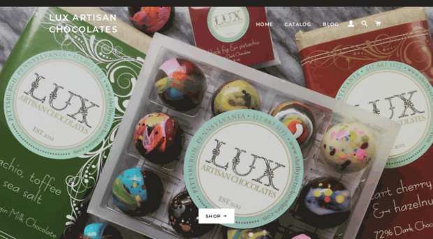 luxartisanchocolates.com