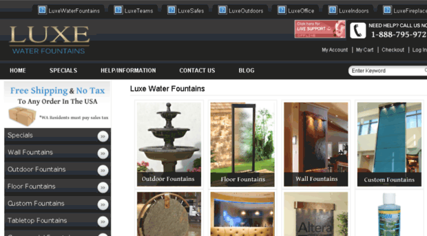 luxewaterfountains.com