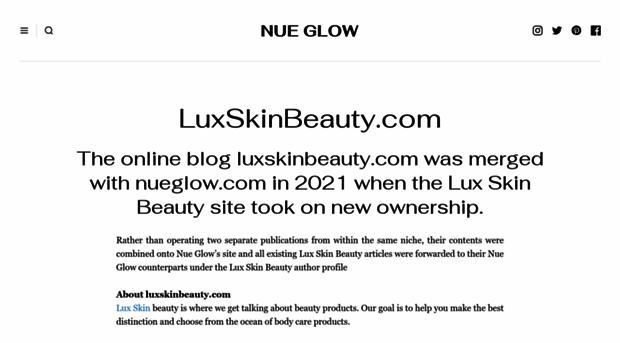 luxskinbeauty.com