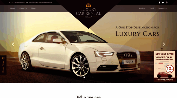 luxurycarrentalkerala.com