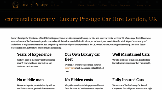 luxuryprestigecarhire.com