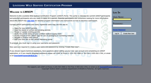 lwscpadmin.wlf.louisiana.gov