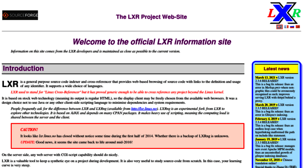 lxr.sourceforge.net