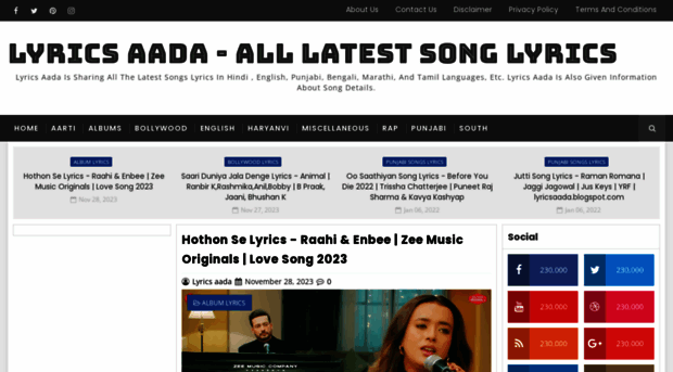 lyricsaada.blogspot.com