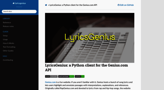 lyricsgenius.readthedocs.io