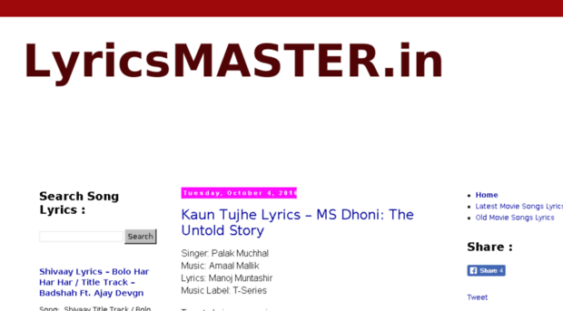 lyricsmaster.in