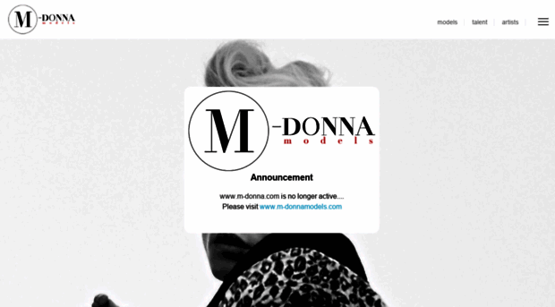 m-donnamodels.com