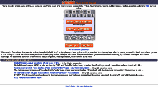 Internet chess server Chess Online, Free Playchess GameKnot, chess