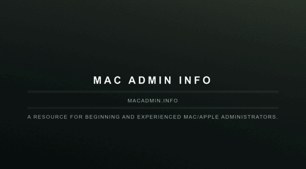 macadmin.info