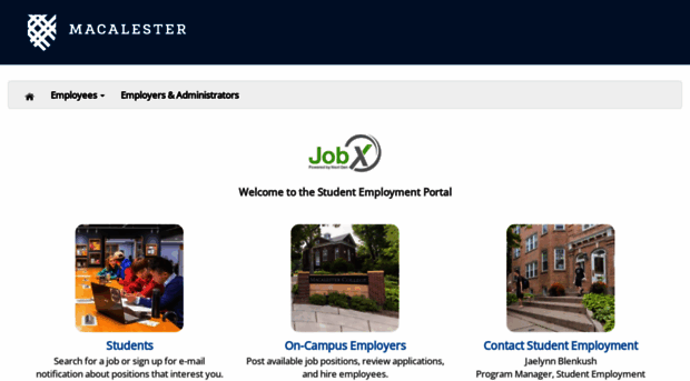 macalester.studentemployment.ngwebsolutions.com