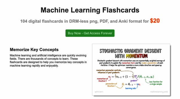 machinelearningflashcards.com