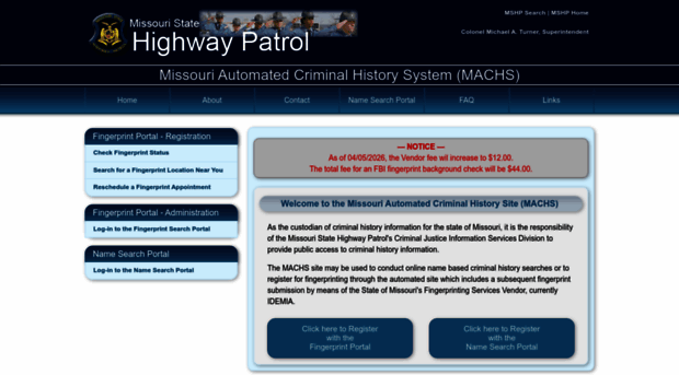 machs.mo.gov - Missouri Automated Criminal Hi... - Machs Mo