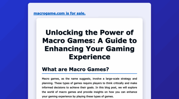 macrogame.com