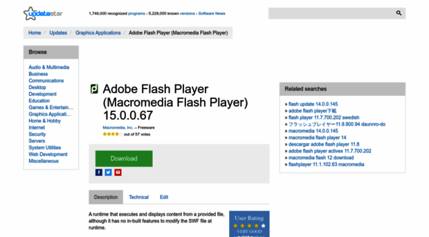 macromedia-flash-player.updatestar.com