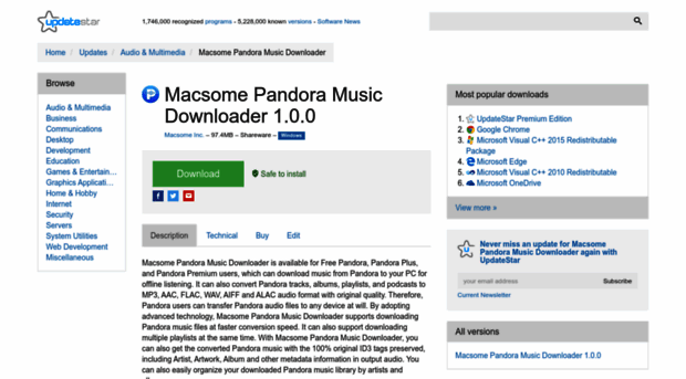 macsome-pandora-music-downloader.updatestar.com