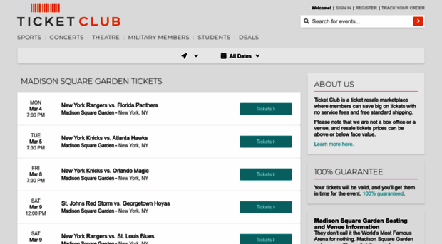 madisonsquaregarden.ticketclub.com