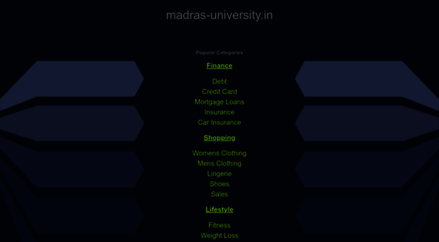 madras-university.in