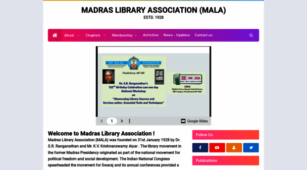 madraslibraryassociation.com