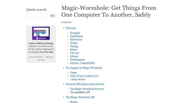 magic-wormhole.readthedocs.io