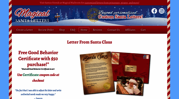 magical-santa-letters.com