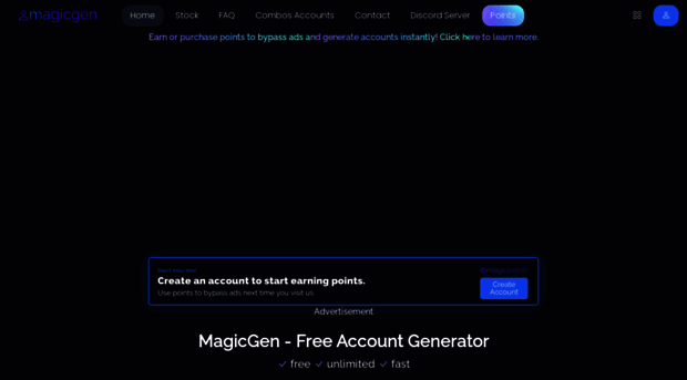 magicgen.xyz - MagicGen - Free Account Genera... - Magic Gen