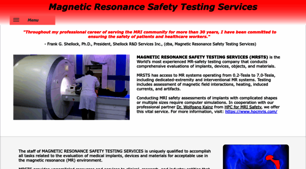 magneticresonancesafetytesting.com