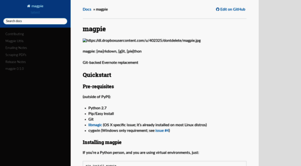 magpie-notes.readthedocs.org