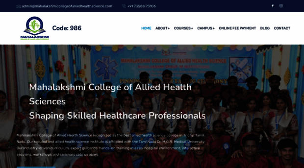 mahalakshmicollegeofalliedhealthscience.com