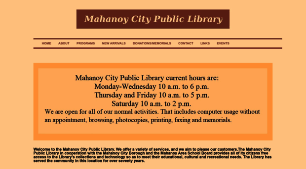 mahanoylibrary.org