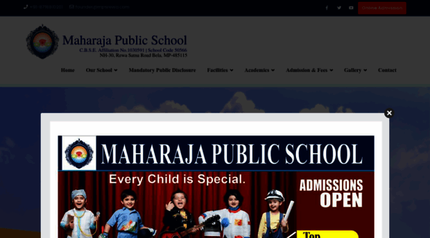 maharajapublicschoolbela.com