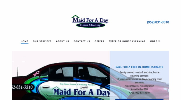 maidforadayhousecleaning.com