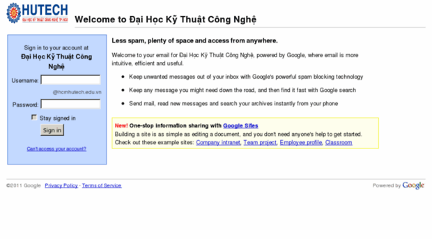 mail.hcmhutech.edu.vn