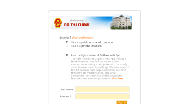 mail.mof.gov.vn