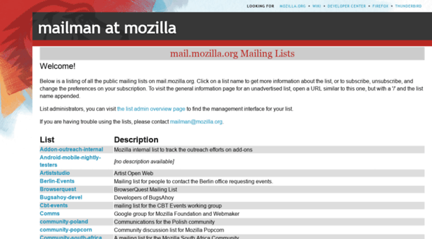 mail.mozilla.org
