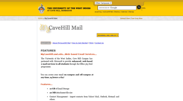 mail.mycavehill.uwi.edu