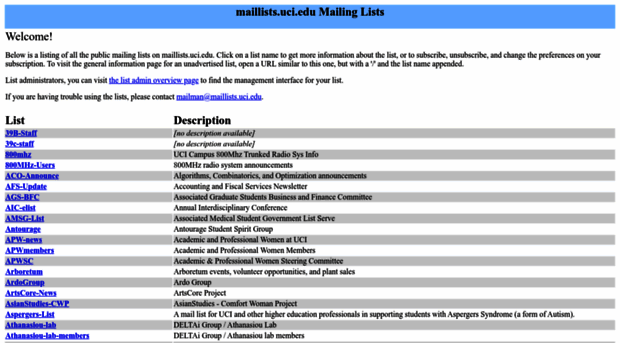 maillists.uci.edu