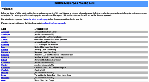 mailman.lug.org.uk