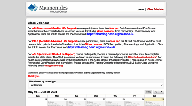 maimonides.enrollware.com